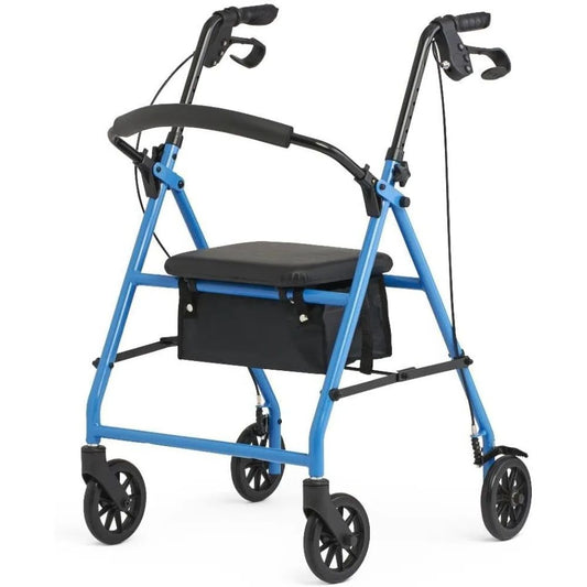 Folding Lightweight Steel Rollator with Seat