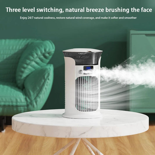 Mini Portable Air Conditioner with LED Light and Humidifier