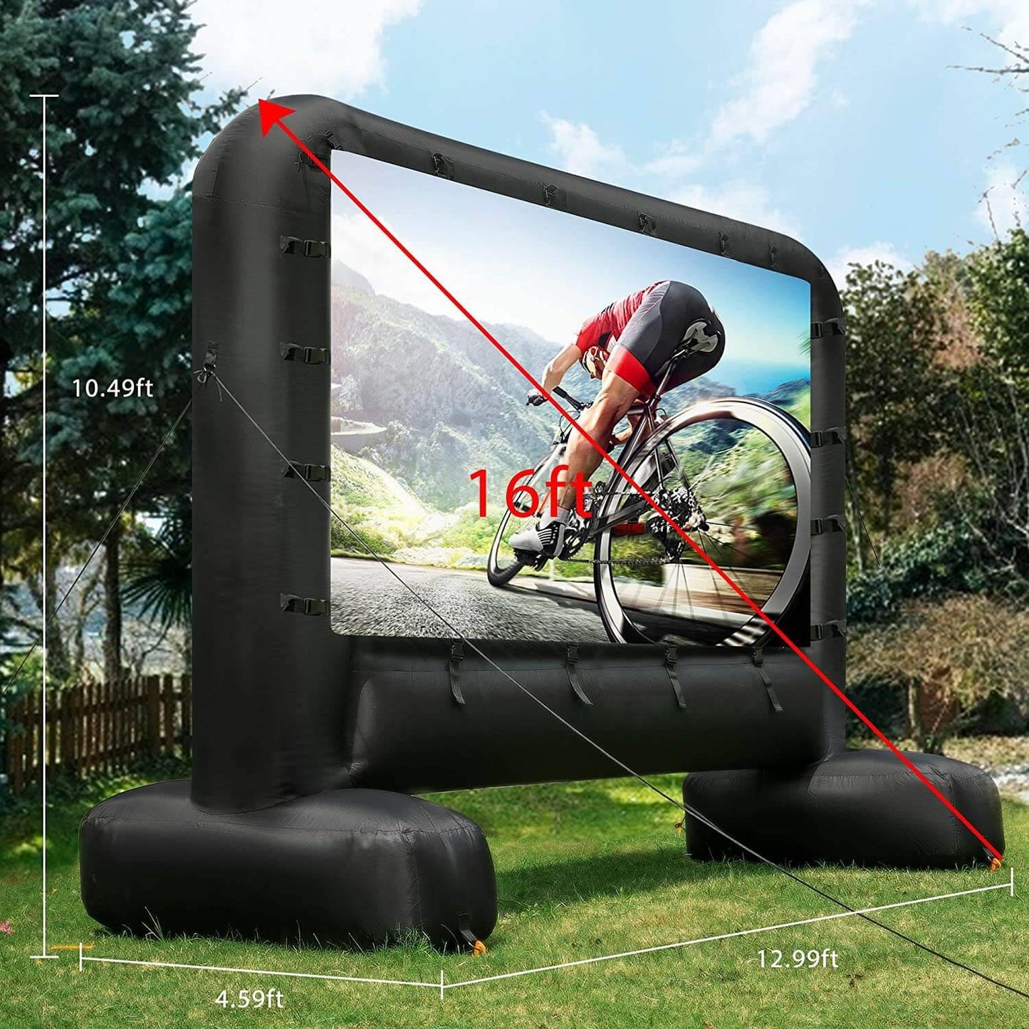 Outdoor Movie Screen And Projector