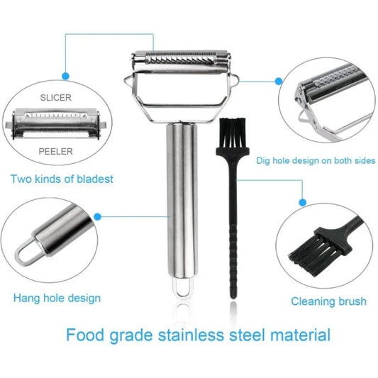 Ultra-Sharp Stainless Steel Multifunction Vegetable Slicer