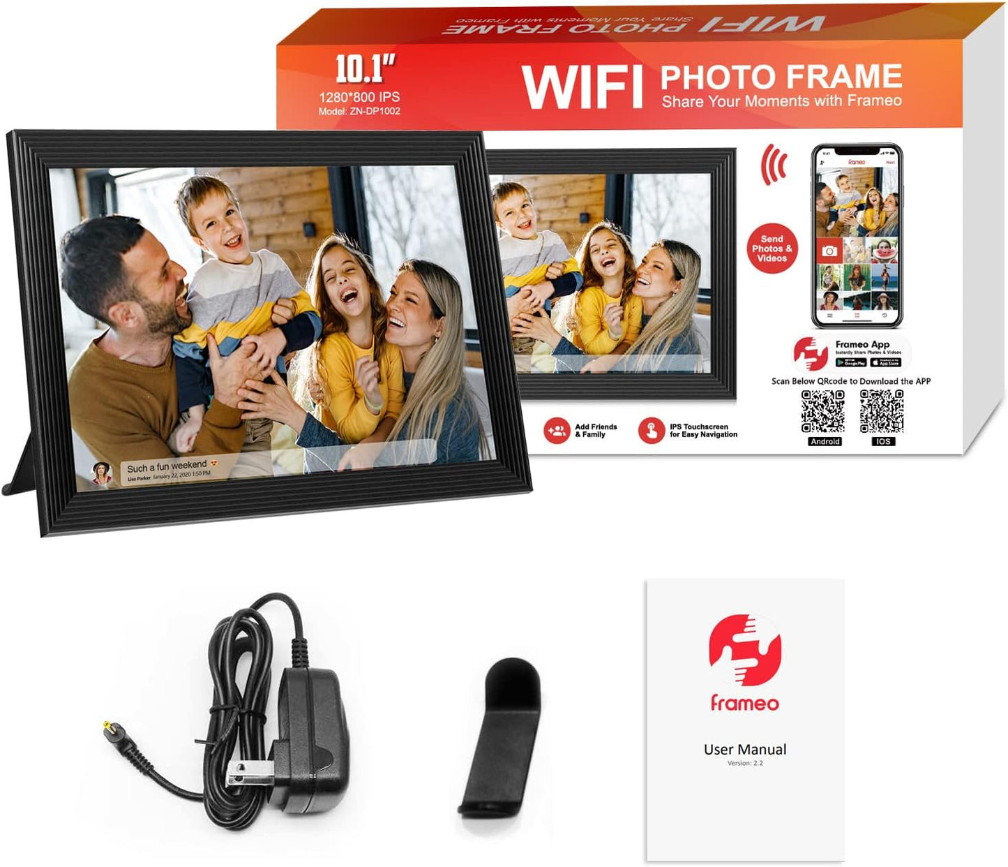 High-Resolution Digital Frame Top Electronic Frame With Video And Camera Features