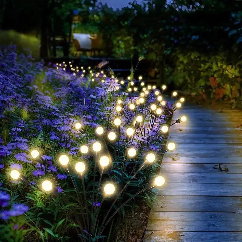 Solar firefly garden lights