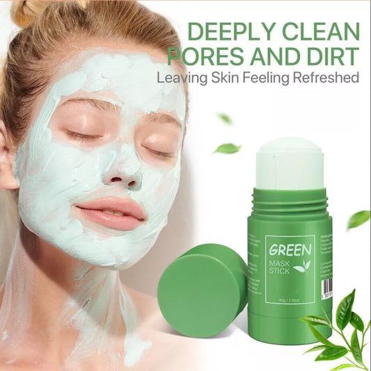Blackheads Remover Mask, Poreless Deep Cleanse Mask Stick, Clay Purifying Green Tea-2 PCS