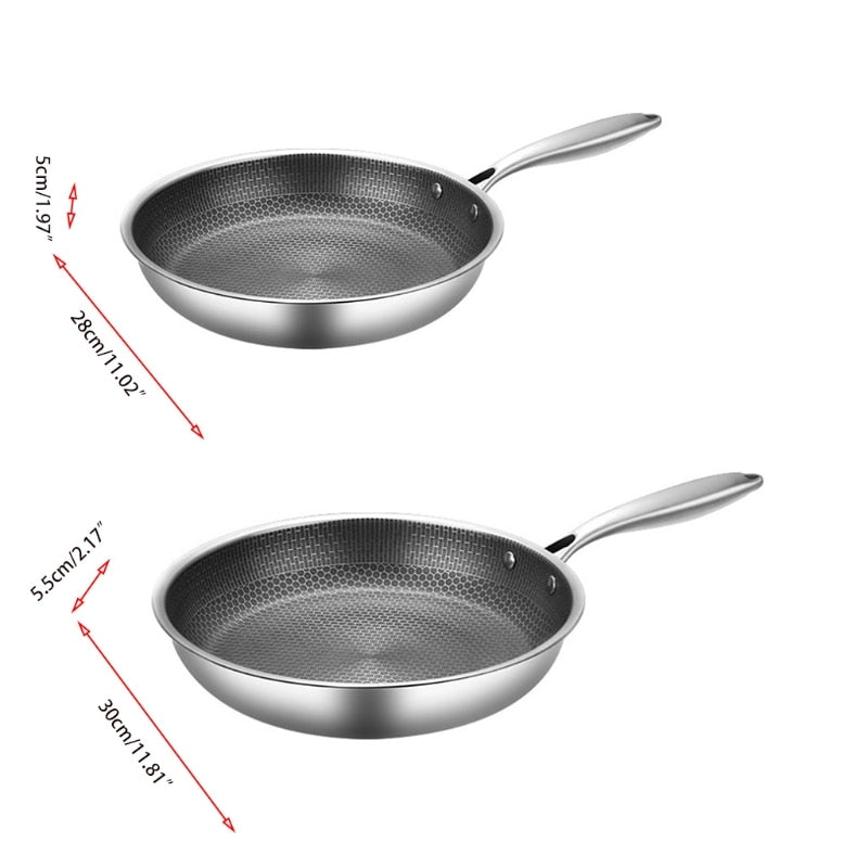 Non-Stick Stainless Steel Frying Pan