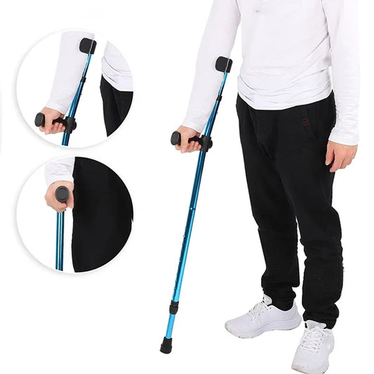Foldable, Adjustable Crutch