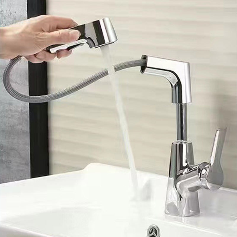 Single-Hole Basin Tap With Pull-Out Spray Head