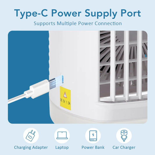 Mini Portable Aircon & Humidifier with LED