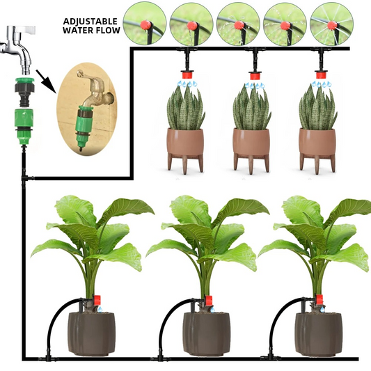 Drip Irrigation System With Automatic Timer