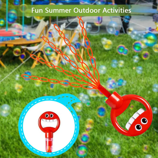 32 Hole Smiling Face Bubble Wand (Random Color)