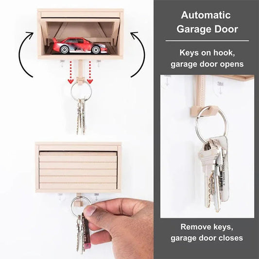 Fun Car Garage Key Holder for Wall