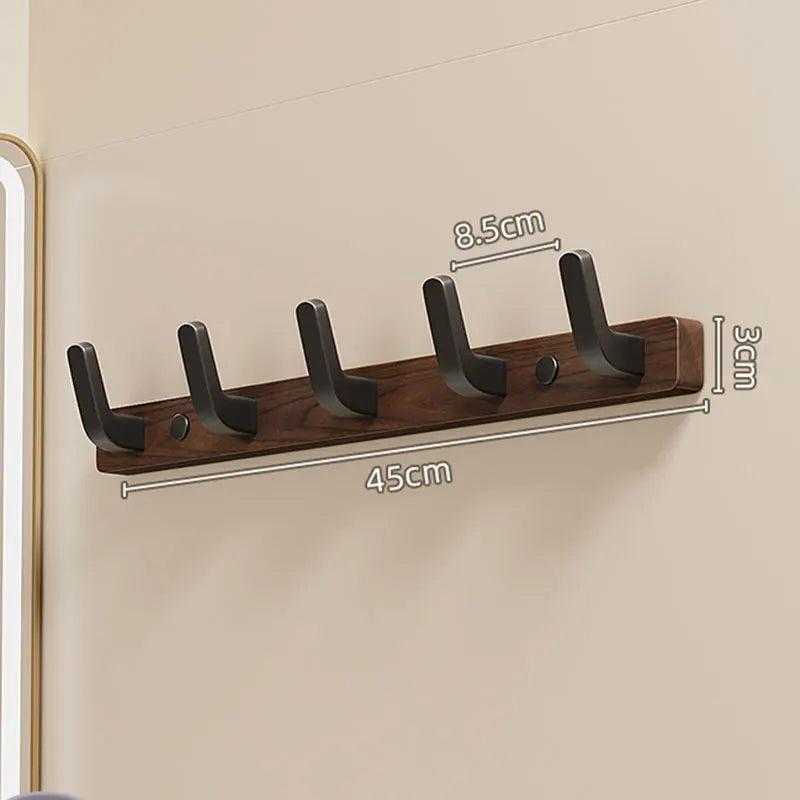 Minimalist Wall-Mounted Coat Hook with Wood & Metal Coat Holder