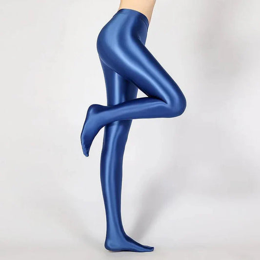 Glossy Opaque Shiny High Waist Sexy Stockings - High Elastic Skinny Leggings Pencil Pants