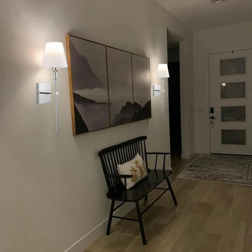 Rechargeable Wireless Wall Light Set (2 Pack) - Battery-Powered Indoor & Outdoor Lighting for Home, Patio, and Garden