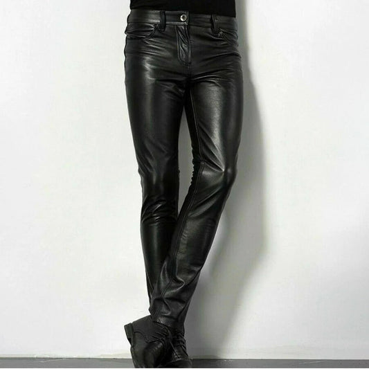 Men's Leather Jeans