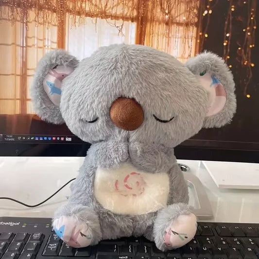 Anxiety Relief Koala Plush Toy with Music, Lights and Rhythmic Breathing Motion