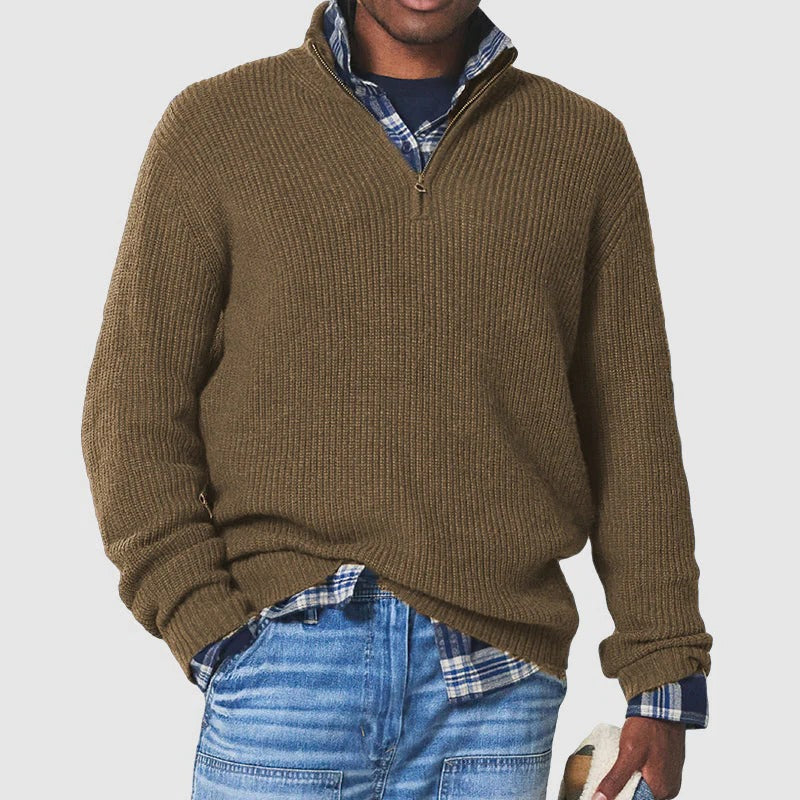Business Casual Pullover with Zipper