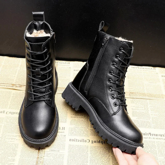 Leather winter boots