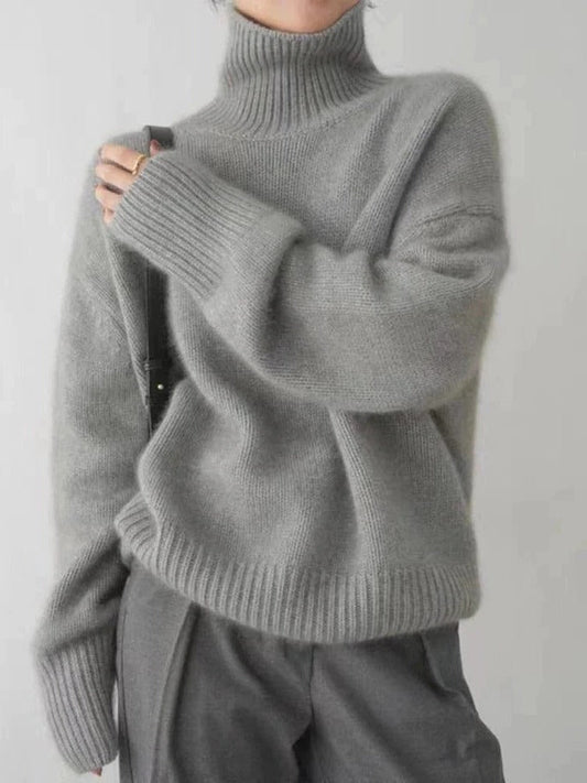 Warm and Comfortable Merino Wool Turtleneck Sweater
