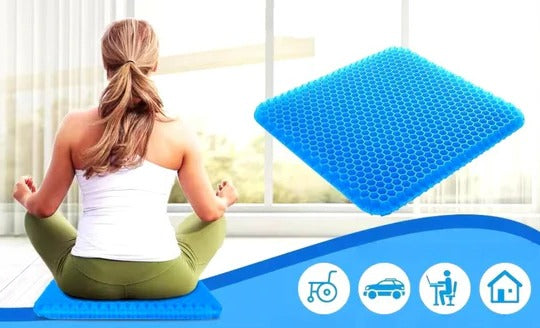 Orthopedic Gel Seat Cushion | Pressure Relief - Tailbone Pain - Lower Back Support - For Office Chair - Car - Wheelchair Use