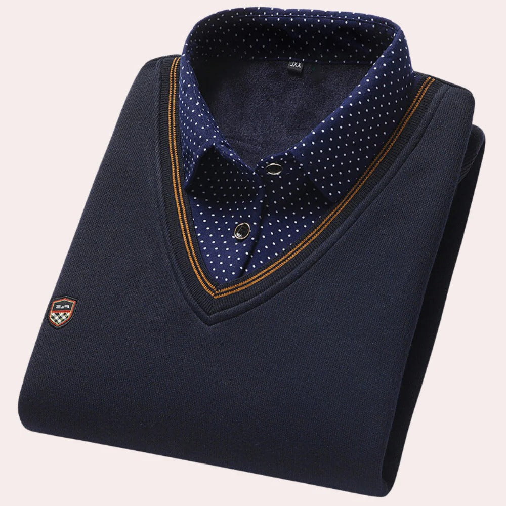 Men's Shirt Collar Sweater