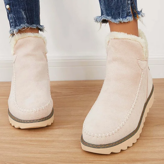 Classic Non-Slip Ankle Snow Booties Warm Fur Lining Boots