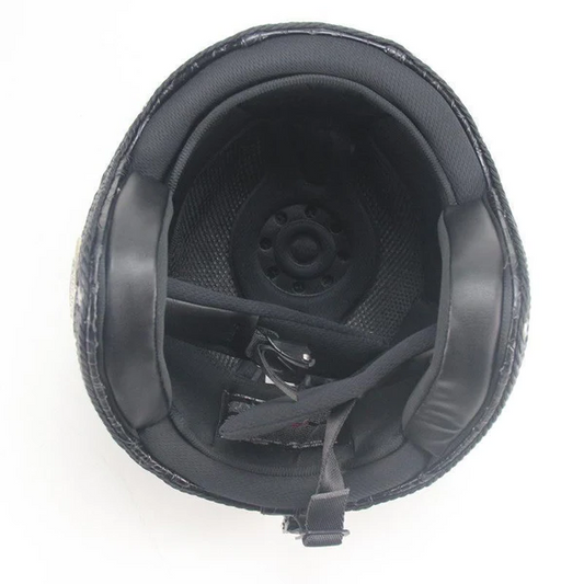 Retro Vintage Motorcycle Helmet Open Face With Goggle Mask