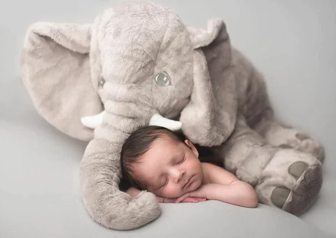 Baby Elephant Cuddle Pillow