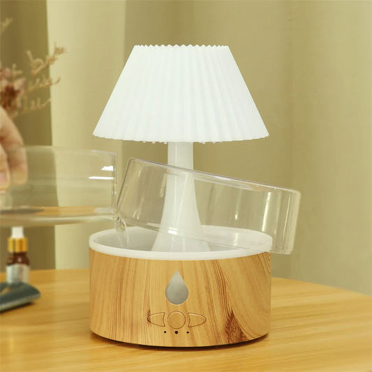 Rain Cloud Humidifier - Cool Mist Aromatherapy Diffuser, USB-Powered with Night Light