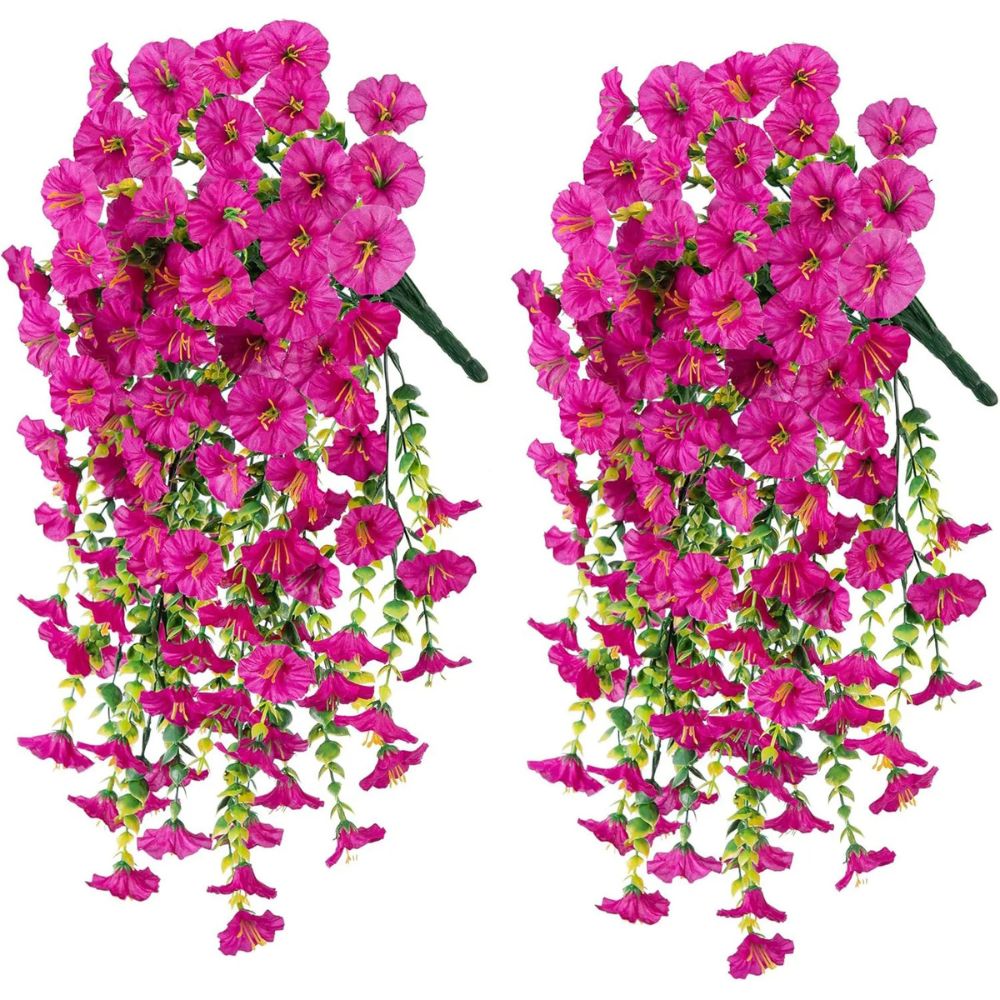 UV Resistant Artificial Morning Glory Flower Hanging Decor