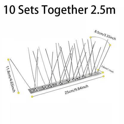 Outdoor Stainless Bird Repeller Spikes