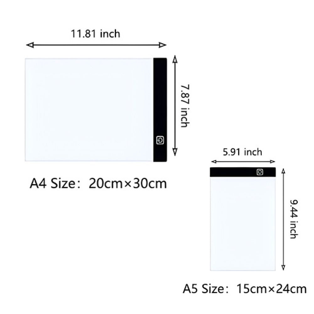 A4 A5 Ultra-Thin LED Drawing Tablet for Tracing & Sketching