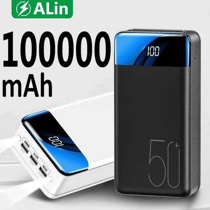 70000mAh Large Capacity Power Bank Mobile Phone Super Fast Charging Mobile Power Tablet Mobile Computer External Power Supply