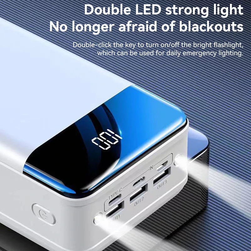 70000mAh Large Capacity Power Bank Mobile Phone Super Fast Charging Mobile Power Tablet Mobile Computer External Power Supply
