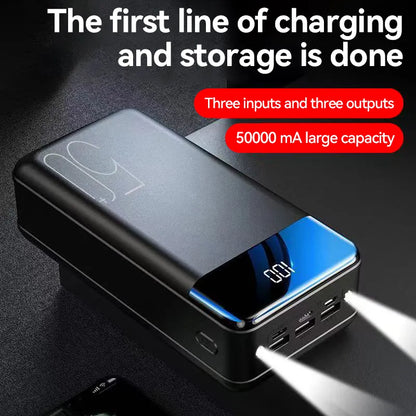 70000mAh Large Capacity Power Bank Mobile Phone Super Fast Charging Mobile Power Tablet Mobile Computer External Power Supply