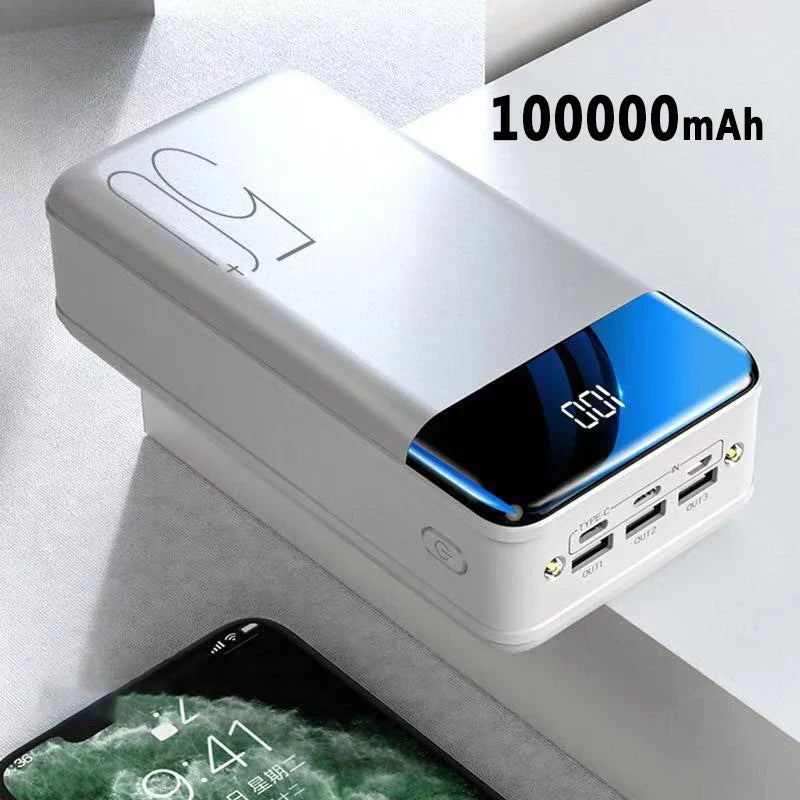 70000mAh Large Capacity Power Bank Mobile Phone Super Fast Charging Mobile Power Tablet Mobile Computer External Power Supply