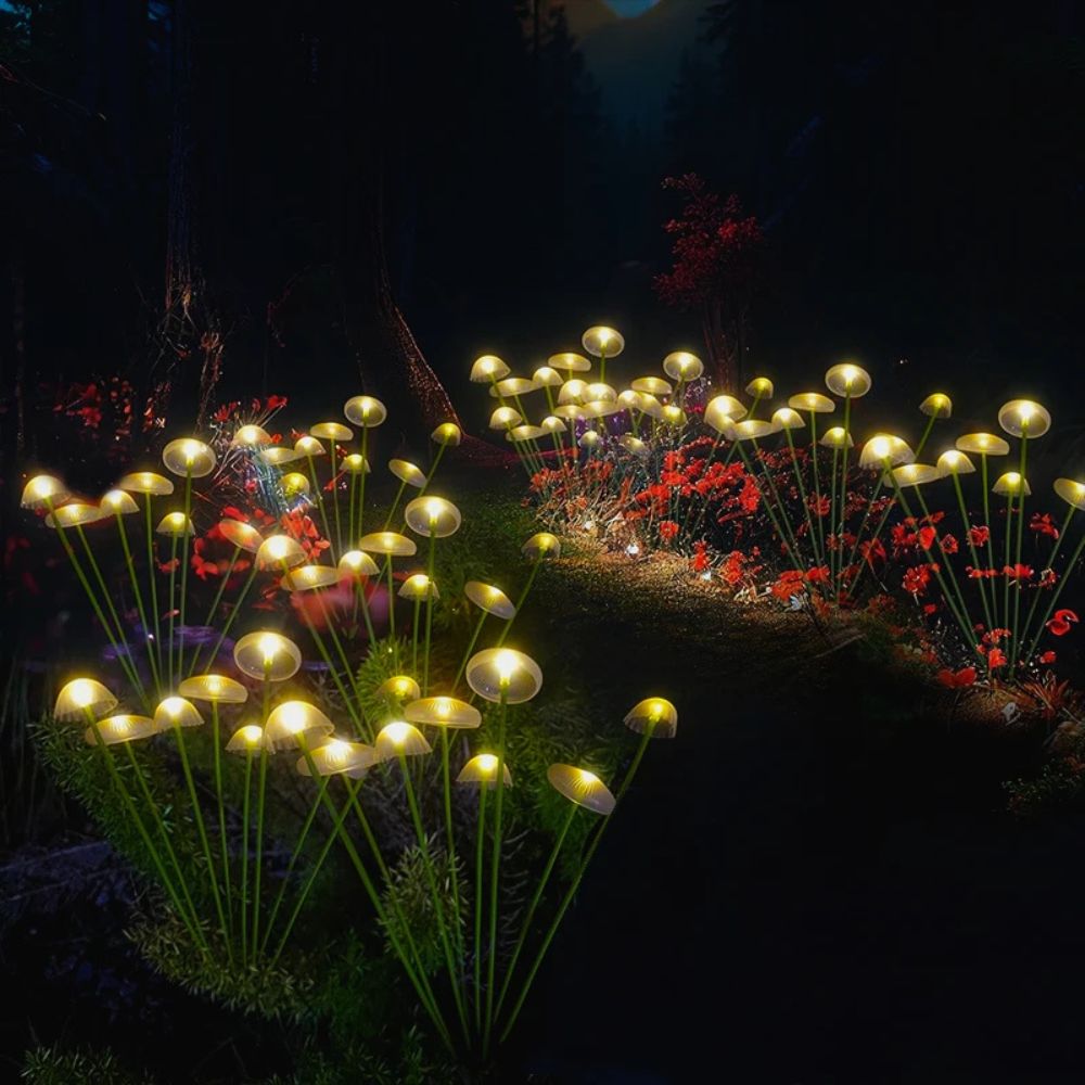 Solar Swaying Mushroom Garden Decor Lights