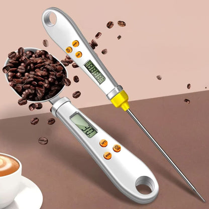 2-in-1 Digital Mini Spoon Scale & Food Thermometer