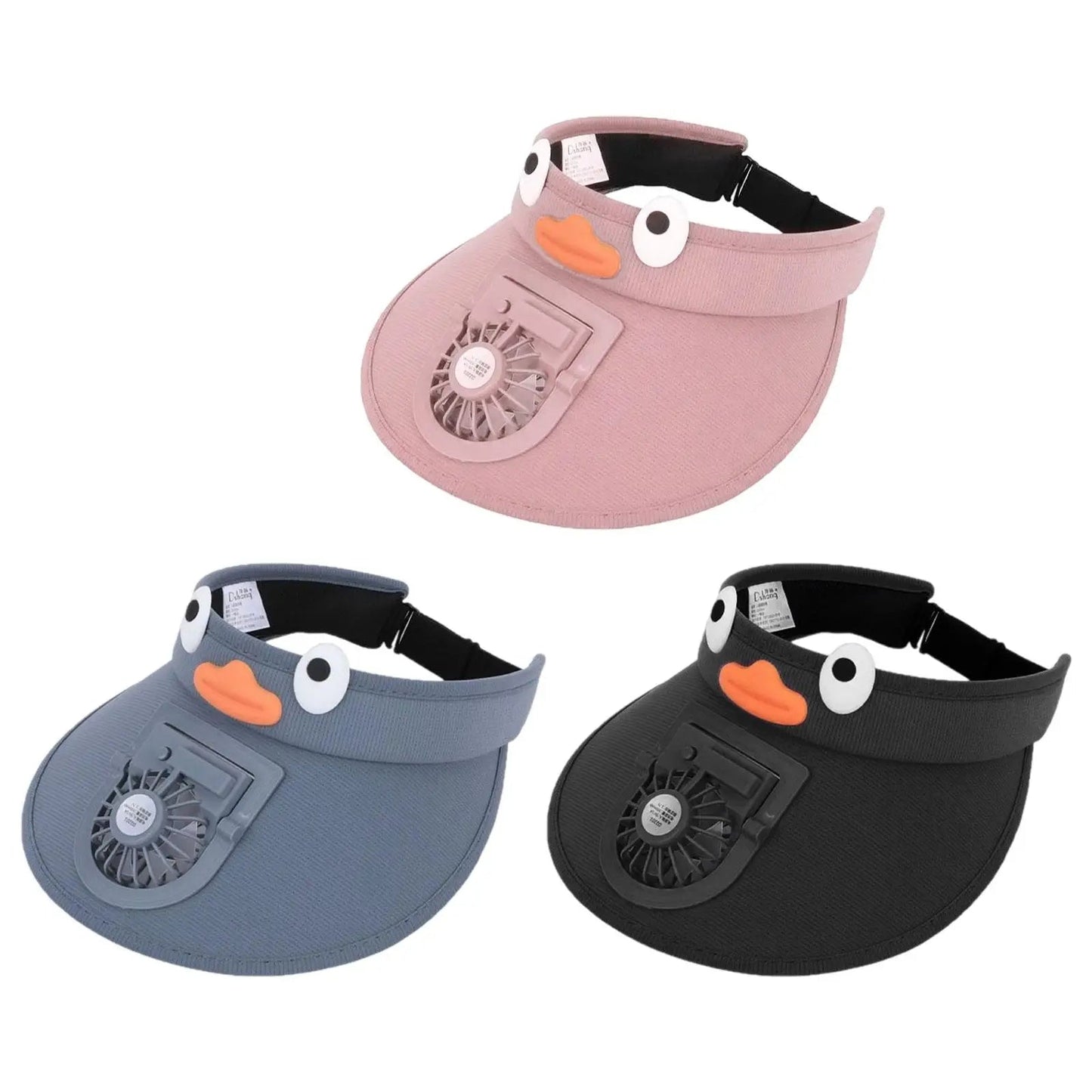 Kids Sun Visor Hat with Cooling Fan Hat
