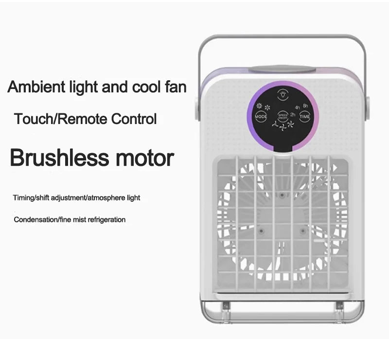 Mini Portable Air Conditioner with Touchscreen and Mist Cooling