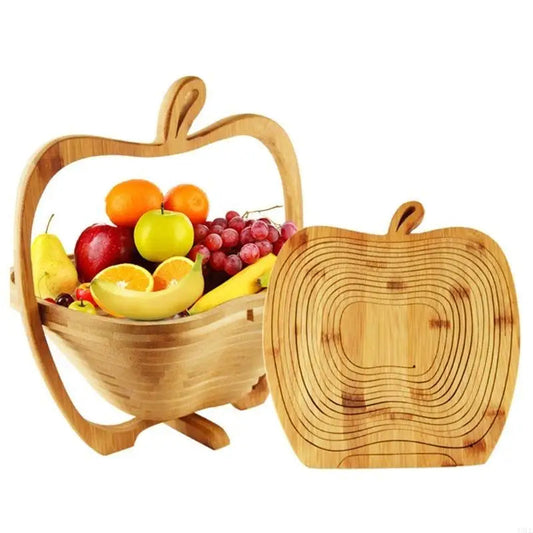 Bamboo Folding Fruit Basket & Cutting Board
