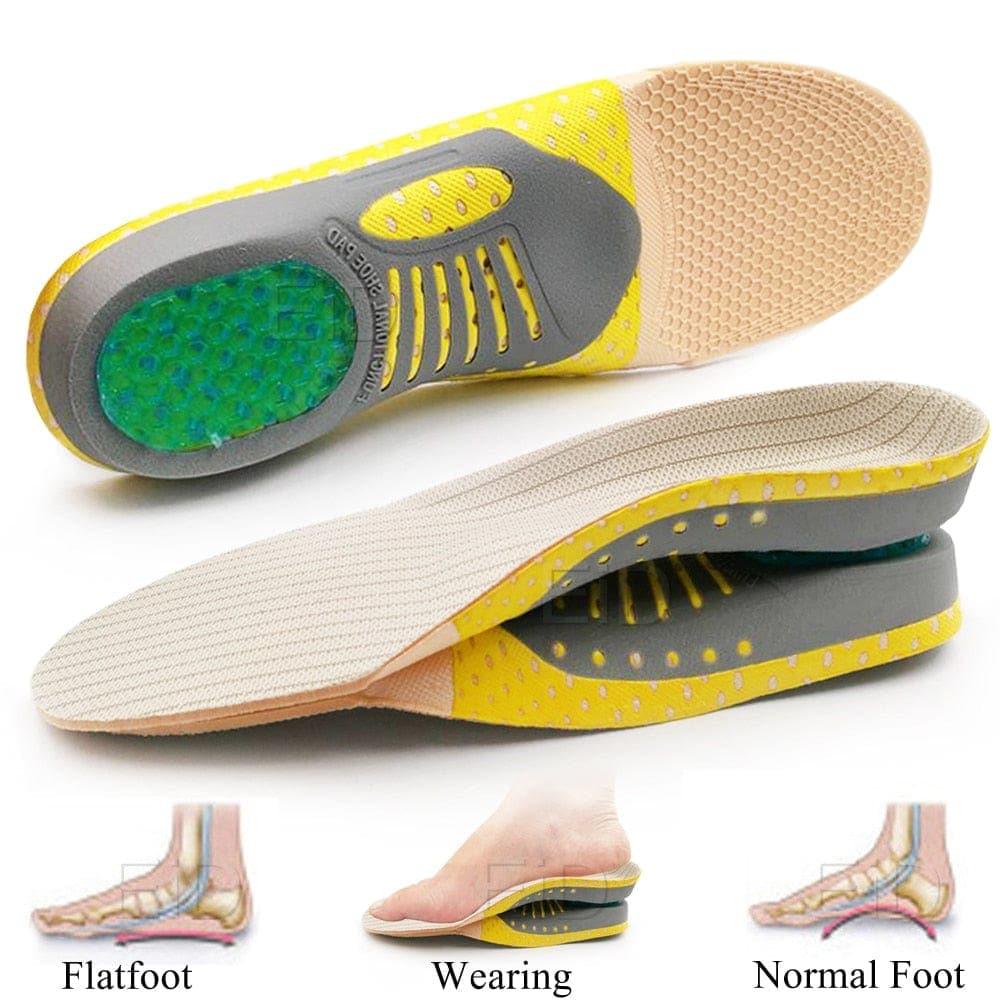 2 pieces Premium Orthotic Gel Insoles Orthopedic Flat Foot Health Sole Pad For Shoes Insert Arch Support Pad For Plantar fasciitis Unisex