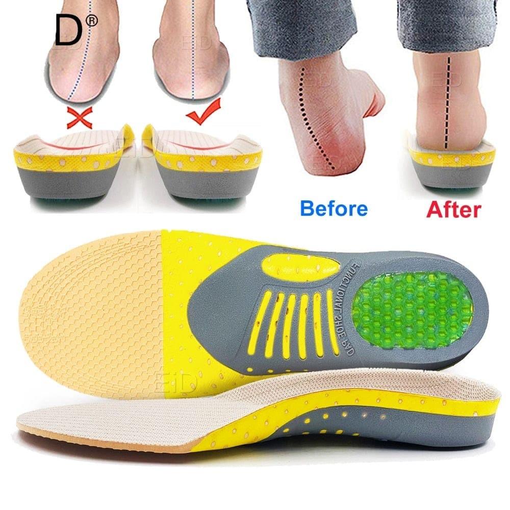 2 pieces Premium Orthotic Gel Insoles Orthopedic Flat Foot Health Sole Pad For Shoes Insert Arch Support Pad For Plantar fasciitis Unisex