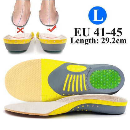 2 pieces Premium Orthotic Gel Insoles Orthopedic Flat Foot Health Sole Pad For Shoes Insert Arch Support Pad For Plantar fasciitis Unisex