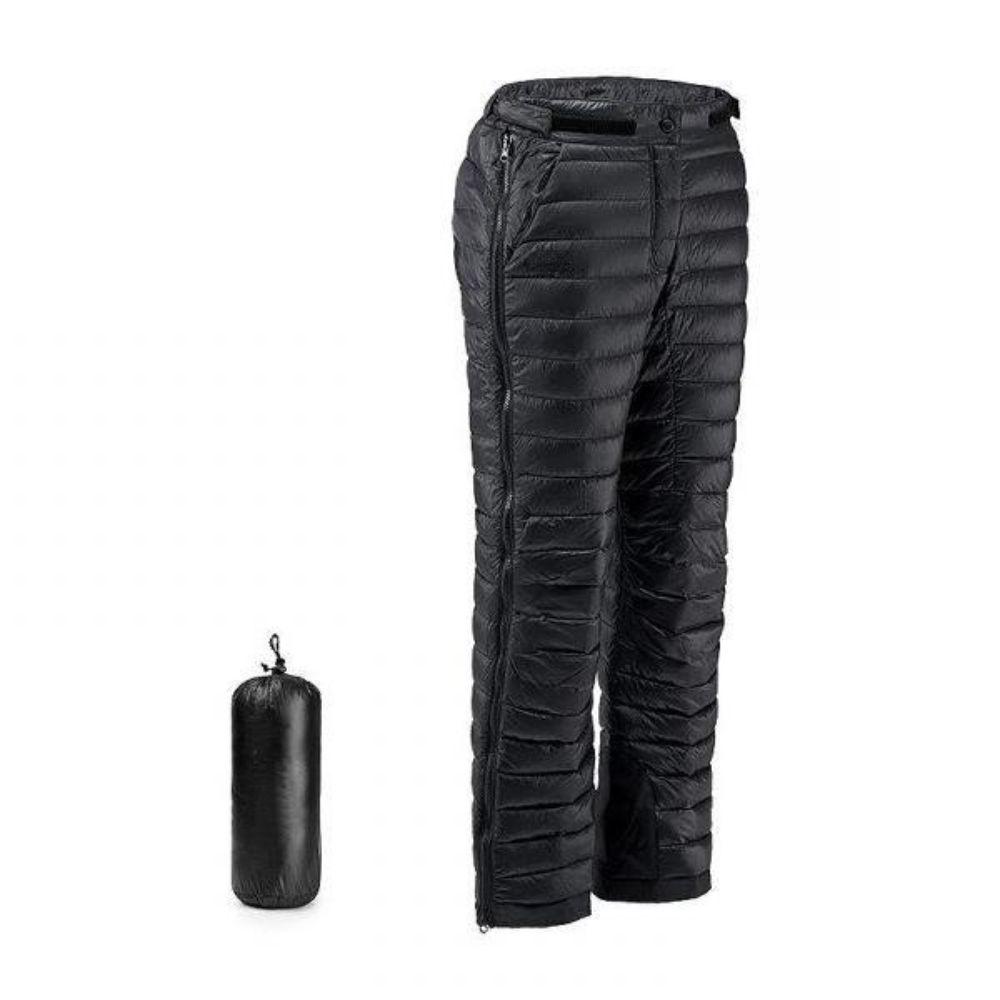 Outdoor Thermal Goose Down Pants Zipper Camping Hiking Skiing Trousers