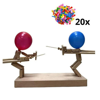 Wooden fencing puppets game