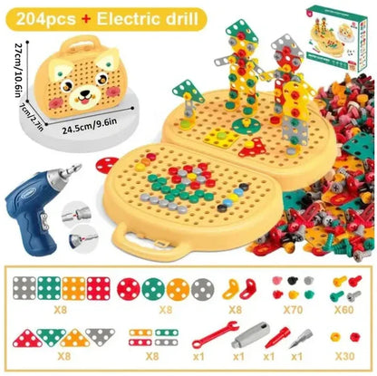 Children Electric Drill Puzzle Toolbox