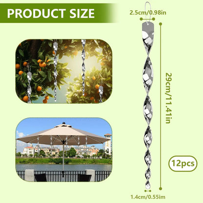 Reflective Bird Deterrent Spiral Rod