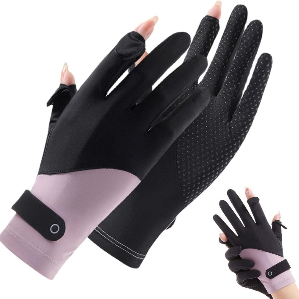 Womens Breathable UV Sun Protection Driving Gloves