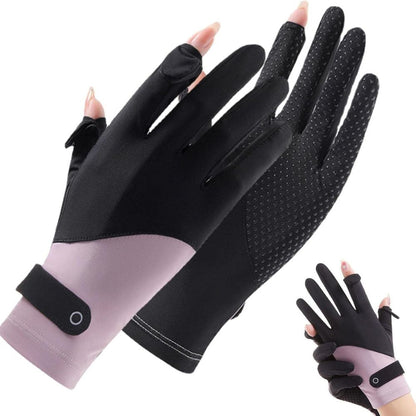 Womens Breathable UV Sun Protection Driving Gloves