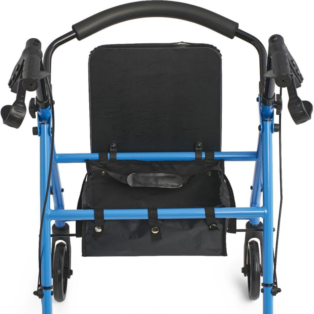 Folding Lightweight Steel Rollator with Seat